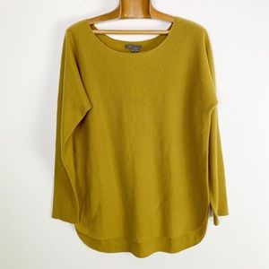 VINCE Wool cashmere mustard marigold sweater
